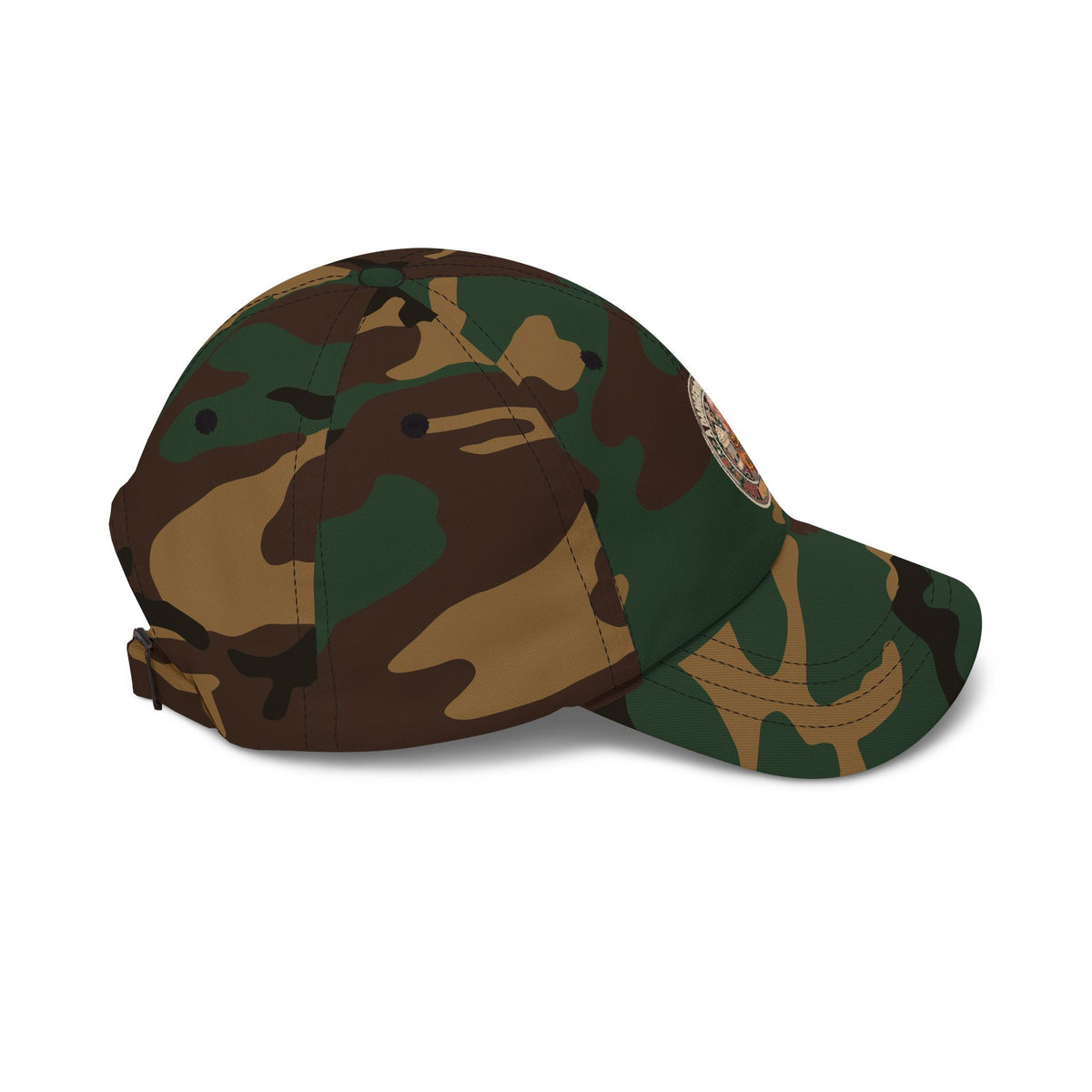 Camo Dad Cap with Vintage Hunting Patch