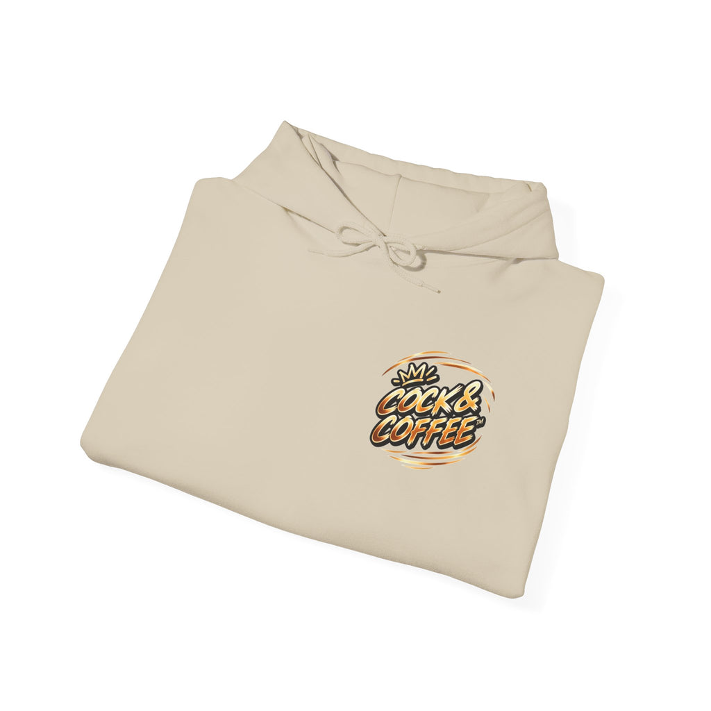Hoodie - Retro 'Cock & Coffee' Chest Logo Sweatshirt