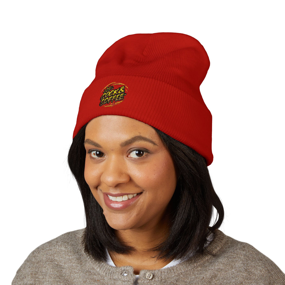 Embroidered "Stay Gold" Cuffed Beanie — Cozy Winter Hat