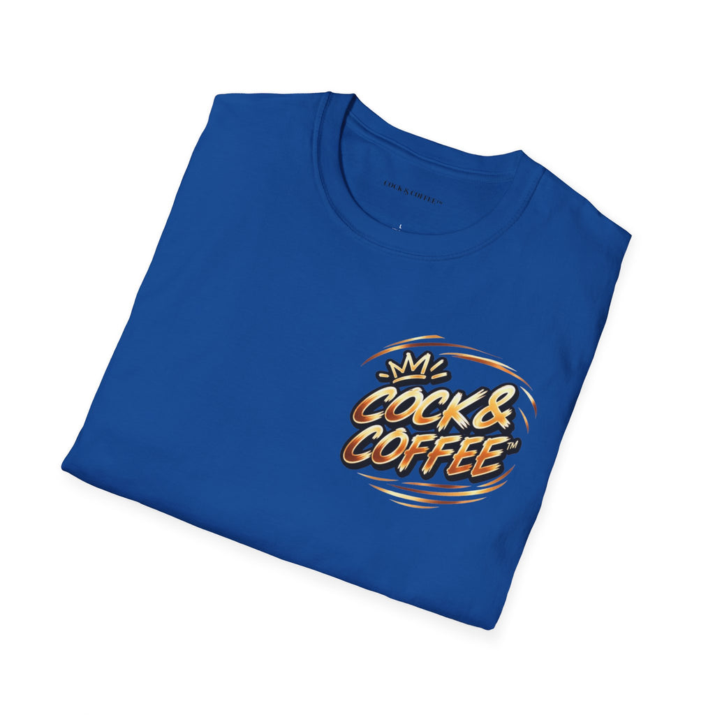 Cock & Coffee Graphic T-Shirt — Retro Coffee Lover Tee