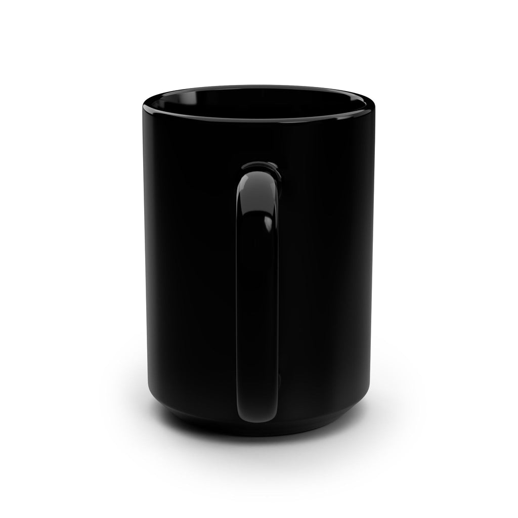 Rooster Coffee Mug — "A Dangerous Obsession Just With A Sip" 15oz Black Ceramic