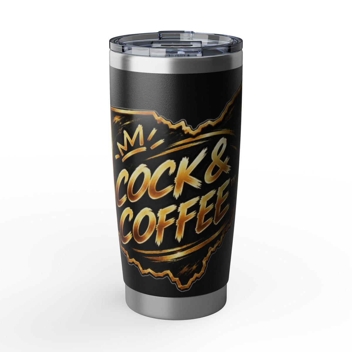 Cock & Coffee Stainless Steel 20oz Tumbler — Travel Mug for Morning Coffee Lovers