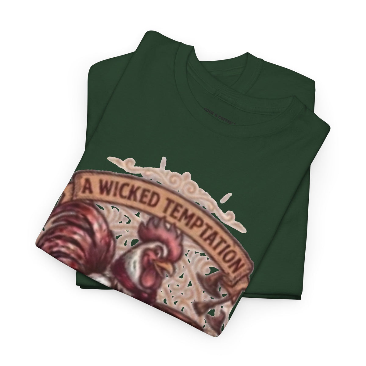 Rooster Coffee Tee — "A Wicked Temptation in Every Drip"