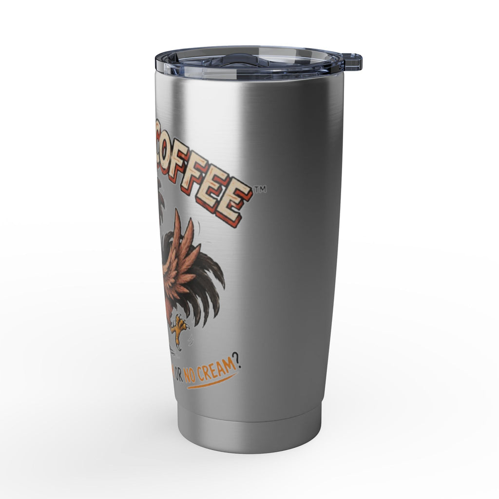 Rooster & Coffee 20oz Travel Tumbler — 'Cock & Coffee' Funny Morning Mug for Coffee Lovers