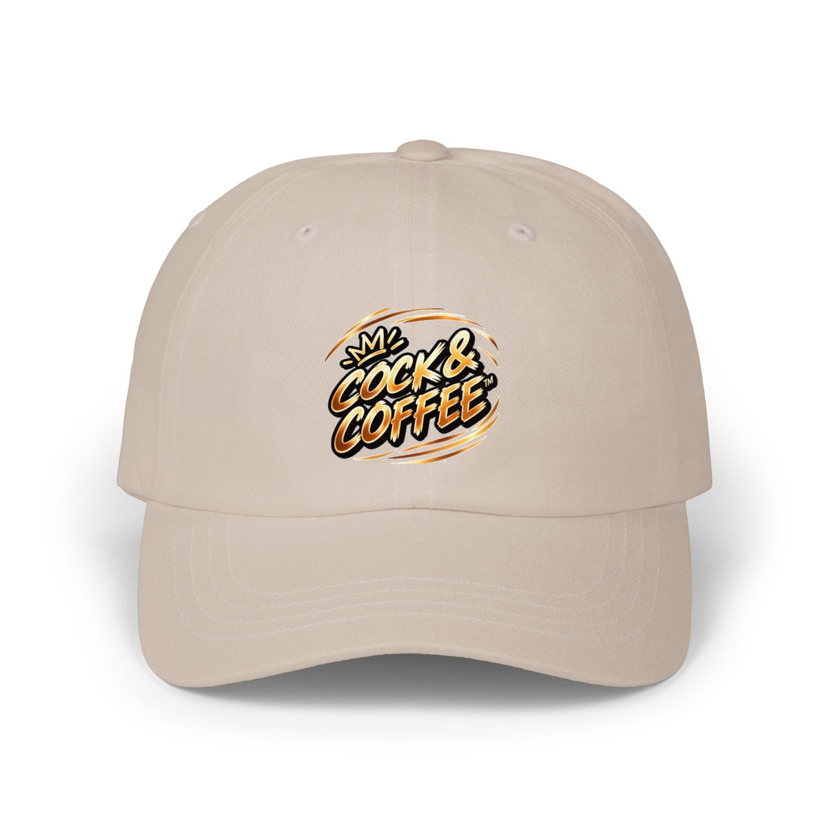 Dad Cap — "Cock & Coffee" Retro Logo Embroidered Baseball Hat